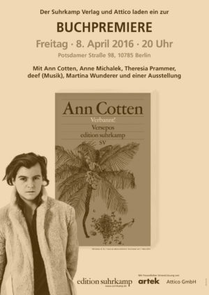 ANN COTTEN VERBANNT! Das Attico